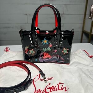 Christian Louboutin Cabata East West Tote Printed Patent Nano